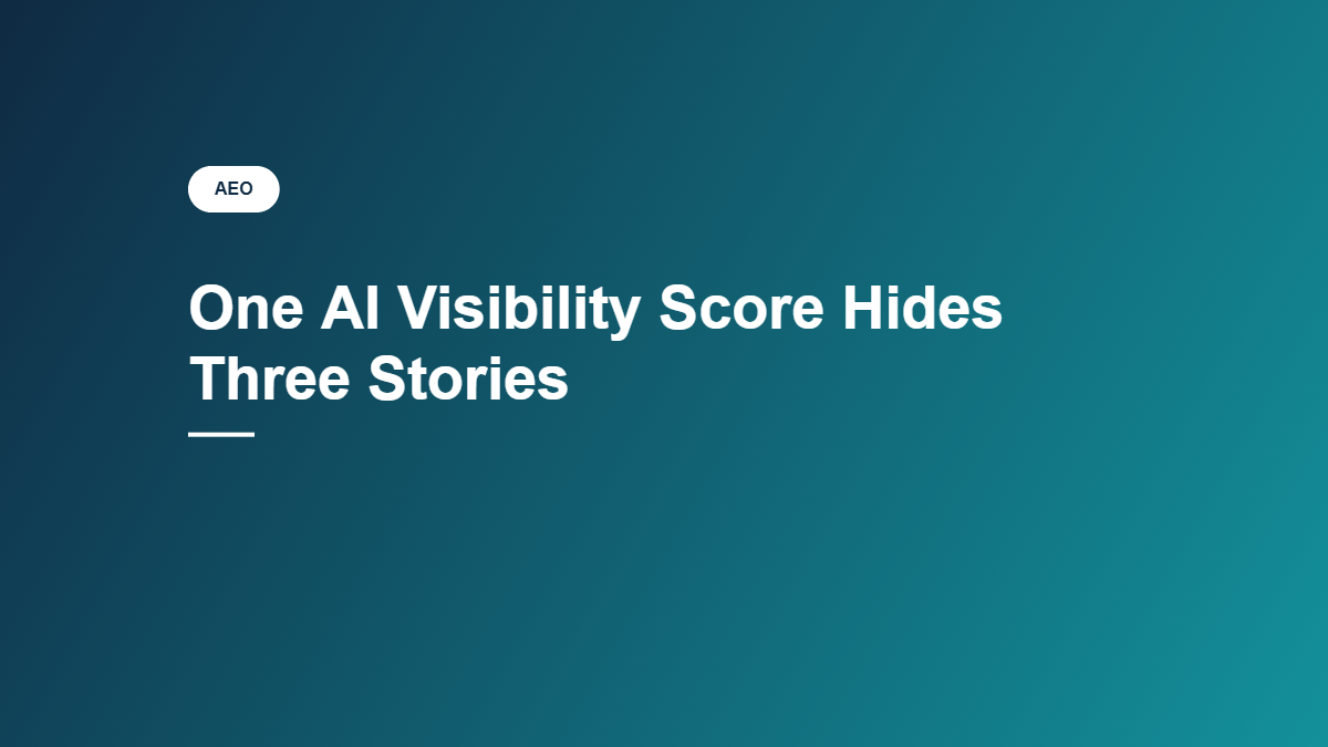 One AI Visibility Score Hides Three Stories - AEOToolsHub